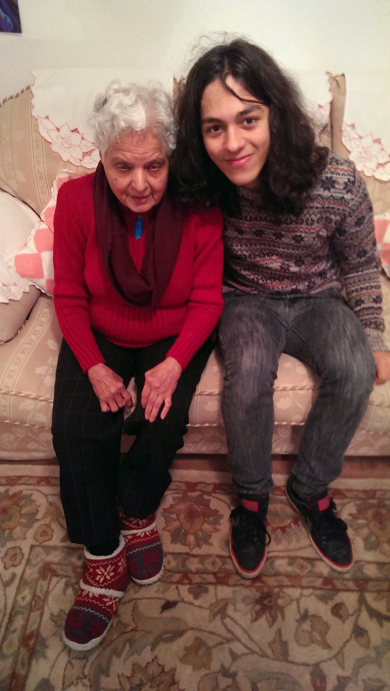 Surjit with a grandchild - a close and loving moment