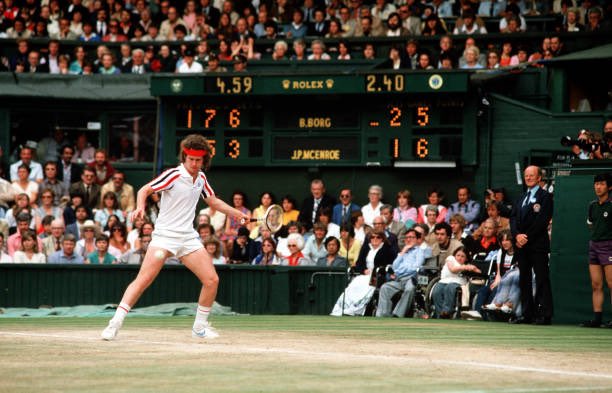 The 1980 Wimbledon final between Björn Borg and John McEnroe