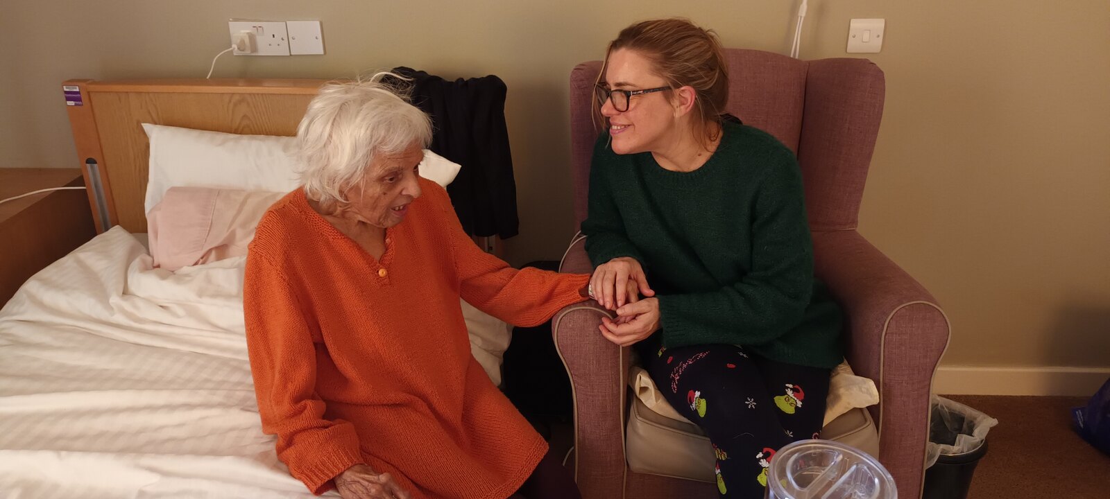 Surjit holding hands with a loved one at Christmas 2025