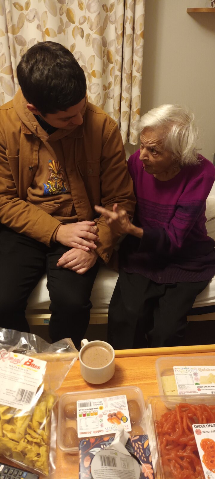 Surjit during a cherished family visit in January