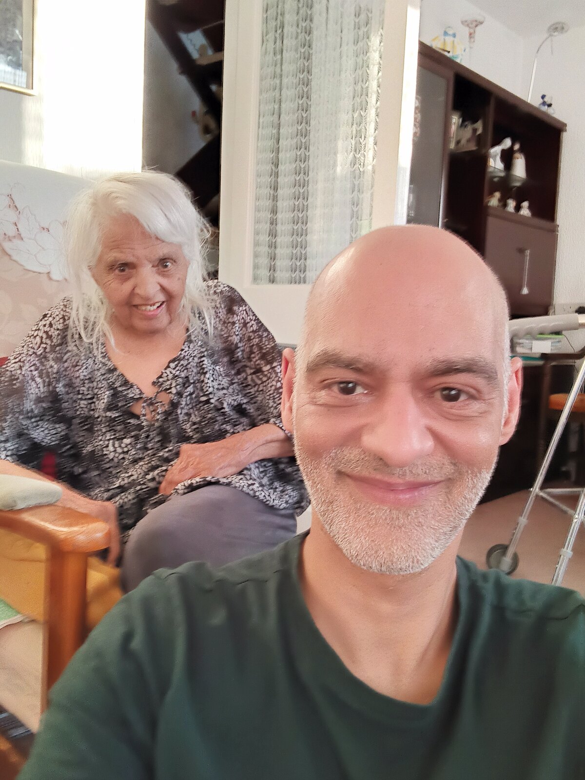 Surjit with her son — a loving moment together